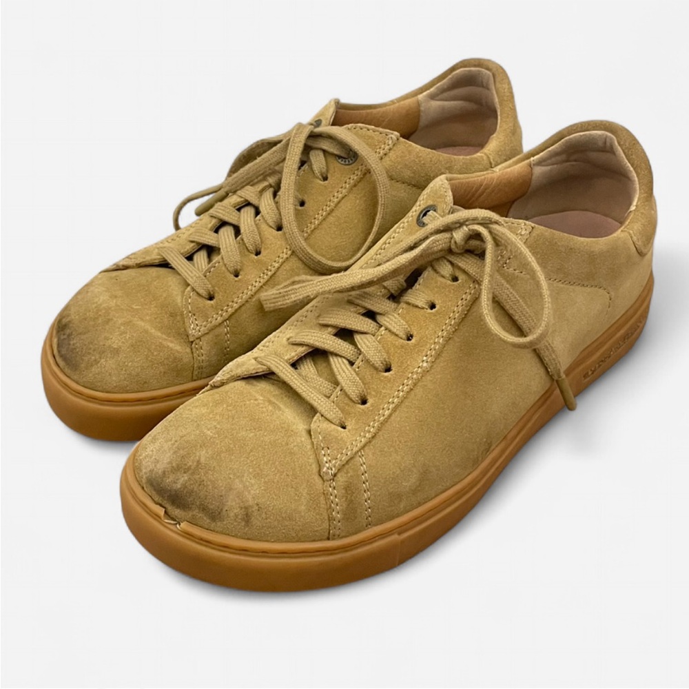 Birkenstock Bend Low Suede Lace Up Sneakers in Faded Khaki Size 39 US 8 Narrow